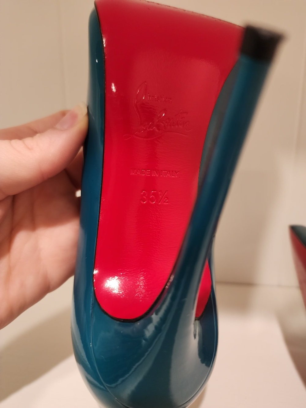 Christian Louboutin So Kate 120 Curacao Blue Patent Leather Pumps - Picture 9 of 10